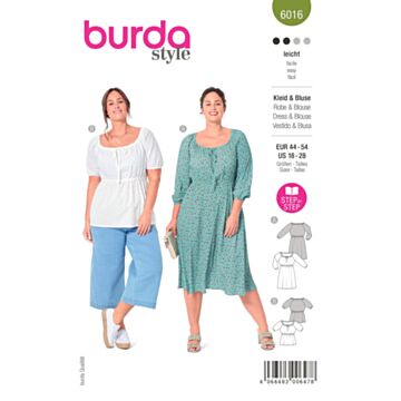 Burda 6016 - Kjole Bluse - Dame