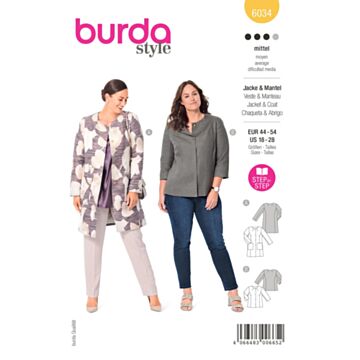 Burda 6034 - Jakke Frakk - Dame