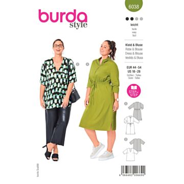Burda 6038 - Kjole Topp - Dame