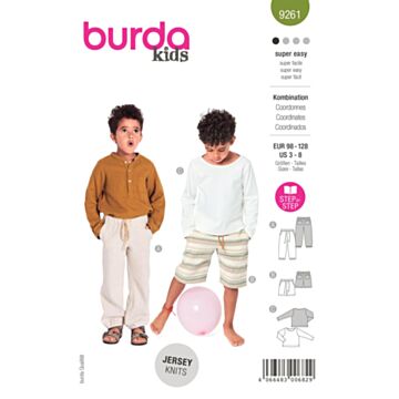Burda 9261 - Bukse Genser Shorts - Jente Gutt - Casual