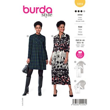 Burda 5959 - Kjole - Dame