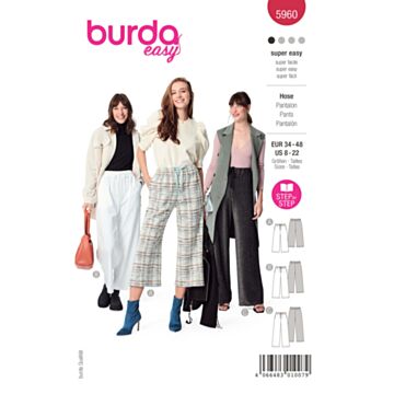 Burda 5960 - Bukse - Dame