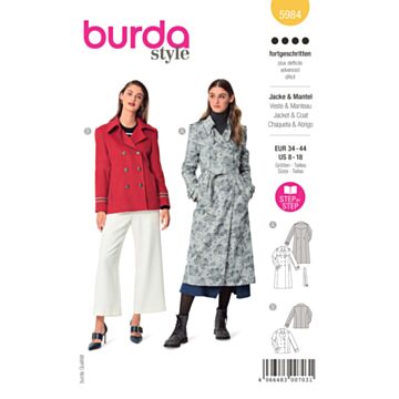 Burda 5984 - Jakke Frakk - Dame