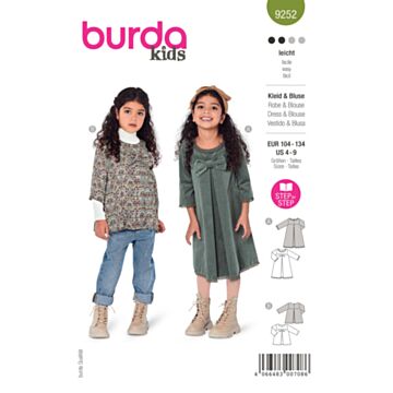 Burda 9252 - Kjole Bluse - Jente