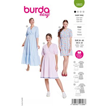 Burda 5803 - Kjole - Dame