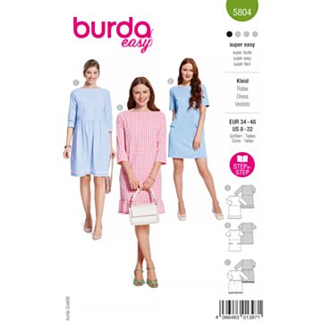 Burda 5804 - Kjole - Dame