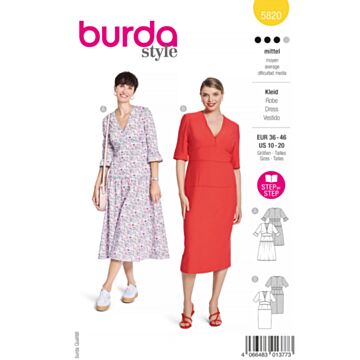Burda 5820 - Kjole - Dame