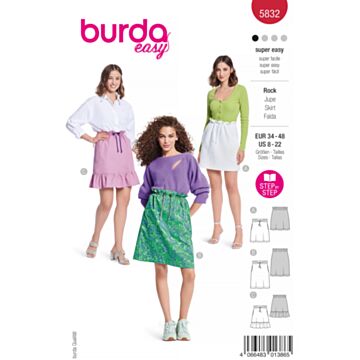Burda 5832 - Skjørt - Dame
