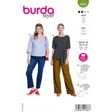 Burda 5843 - Topp - Dame