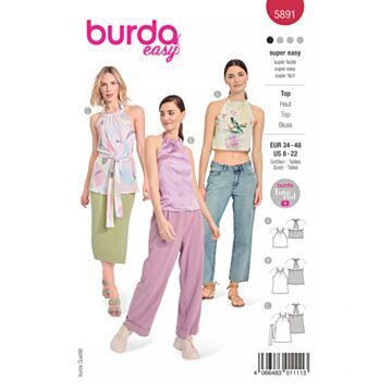 Burda 5891 - Topp - Dame