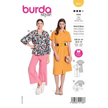 Burda 5921 - Kjole Bluse - Dame