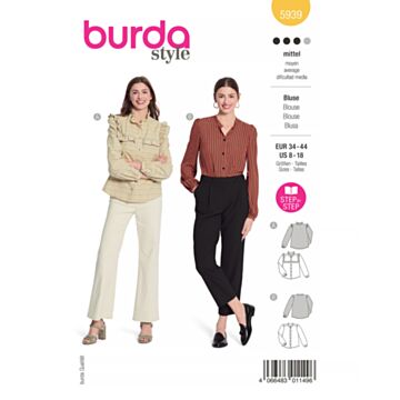 Burda 5939 - Bluse Skjorte - Dame