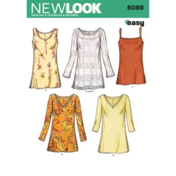 New Look 6086 - Topp Tunika - Dame