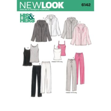 New Look 6142 - Bukse Topp - Dame Herre