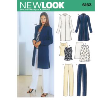New Look 6163 - Jakke Topp Bukse Skjørt - Dame