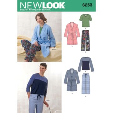New Look 6233 - Topp Bukse Pysjamas - Dame Herre