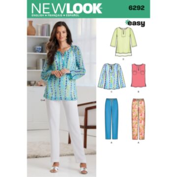 New Look 6292 - Topp Tunika Bukse Skjorte - Dame
