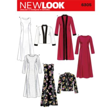New Look 6305 - Kjole Jakke - Dame