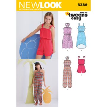 New Look 6389 - Kjole Buksedrakter - Jente