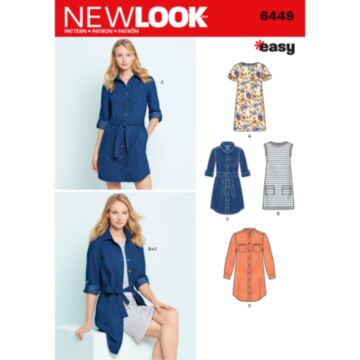 New Look 6449 - Kjole Skjorte - Dame