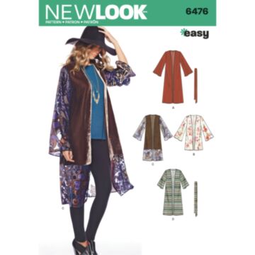 New Look 6476 - Jakke Frakk - Dame
