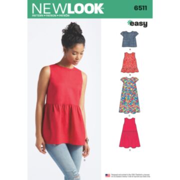New Look 6511 - Kjole Topp Tunika - Dame