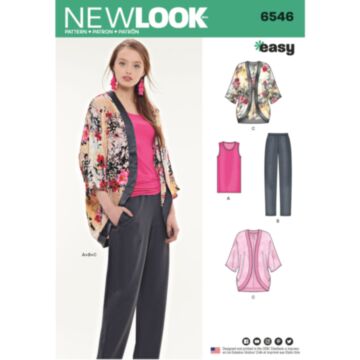 New Look 6546 - Jakke Topp Bukse - Dame