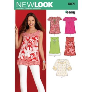 New Look 6871 - Topp Genser Tunika - Dame