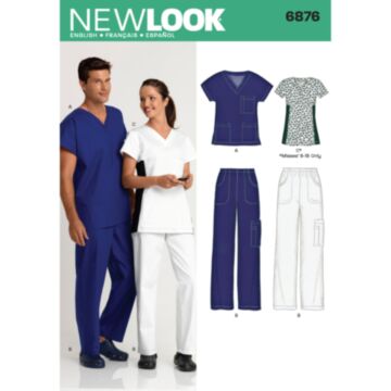 New Look 6876 - Bukse Topp - Dame Herre