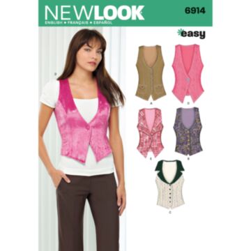 New Look 6914 - Topp Vester - Dame