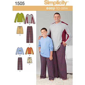 Simplicity 1505 - Topp Bukse Shorts - Gutt