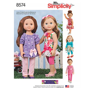 Simplicity 8574 - Skjorte - Dukkeklær