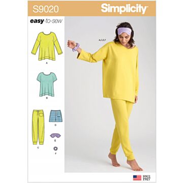 Simplicity 9020 - Pysjamas - Dame - Tilbehør