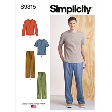 Simplicity 9315 - Bukse Genser - Herre