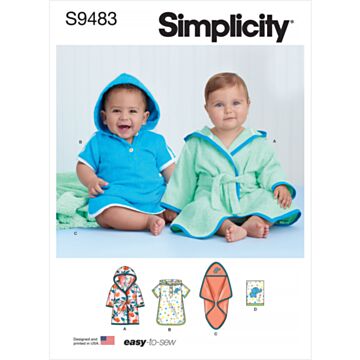 Simplicity 9483 - Badetøy Pysjamas - Baby