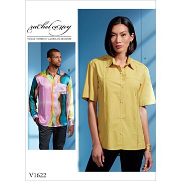 Vogue Patterns 1622 - Skjorte - Dame Herre