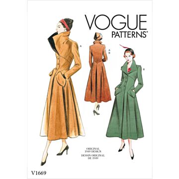 Vogue Patterns 1669 - Frakk Yttertøy Vintage - Dame