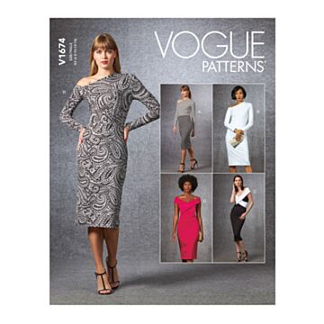 Vogue Patterns 1674 - Kjole - Dame