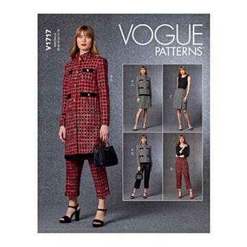 Vogue Patterns 1717 - Jakke Bukse Skjørt Frakk - Dame