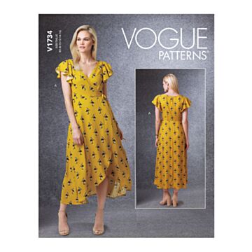 Vogue Patterns 1734 - Kjole - Dame