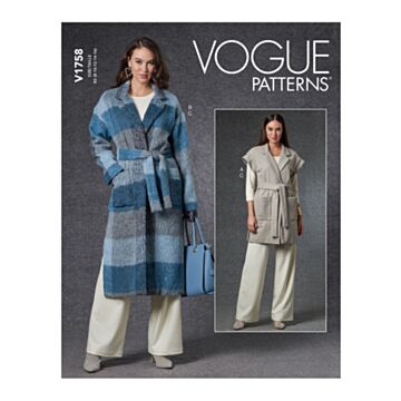 Vogue Patterns 1758 - Bukse Vester Frakk Coordinates - Dame
