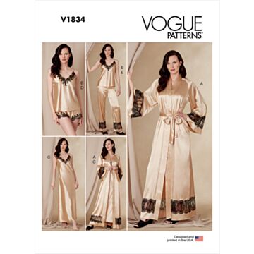 Vogue Patterns 1834 - Pysjamas Undertøy - Dame
