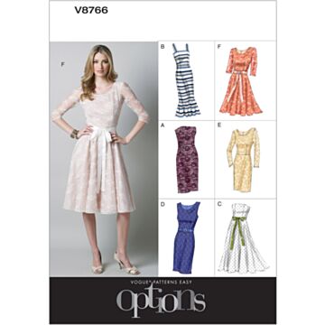 Vogue Patterns 8766 - Kjole - Dame