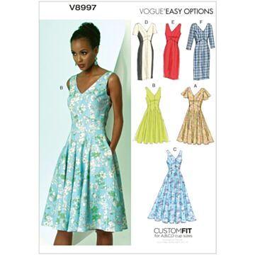 Vogue Patterns 8997 - Kjole - Dame