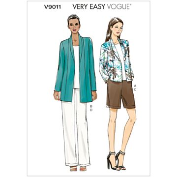Vogue Patterns 9011 - Bukse Shorts Genser Jakke - Dame