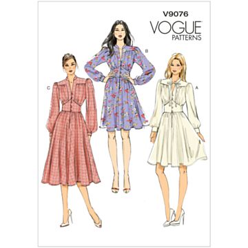 Vogue Patterns 9076 - Kjole - Dame