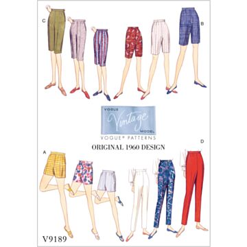 Vogue Patterns 9189 - Bukse Shorts - Dame