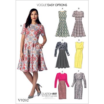 Vogue Patterns 9202 - Kjole - Dame