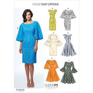 Vogue Patterns 9239 - Kjole - Dame
