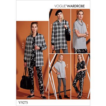 Vogue Patterns 9275 - Jakke Tunika Bukse Genser - Dame